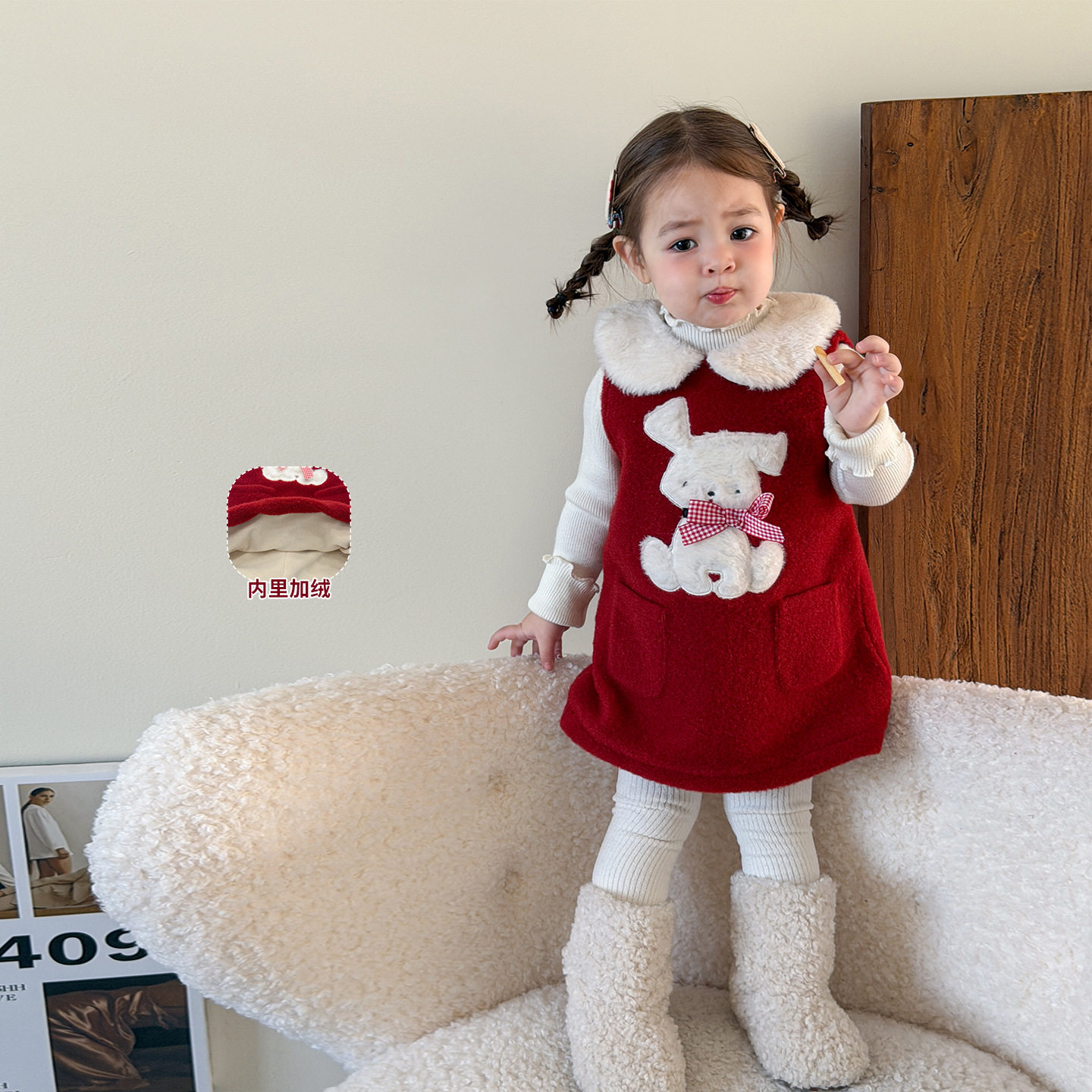 蔗梨童装女童连衣裙冬装新款儿童公主裙女宝宝裙子女宝礼服拜年服,童装/婴儿装/亲子装,儿童礼服,淘宝优惠券,粉丝福利购,淘宝优惠卷