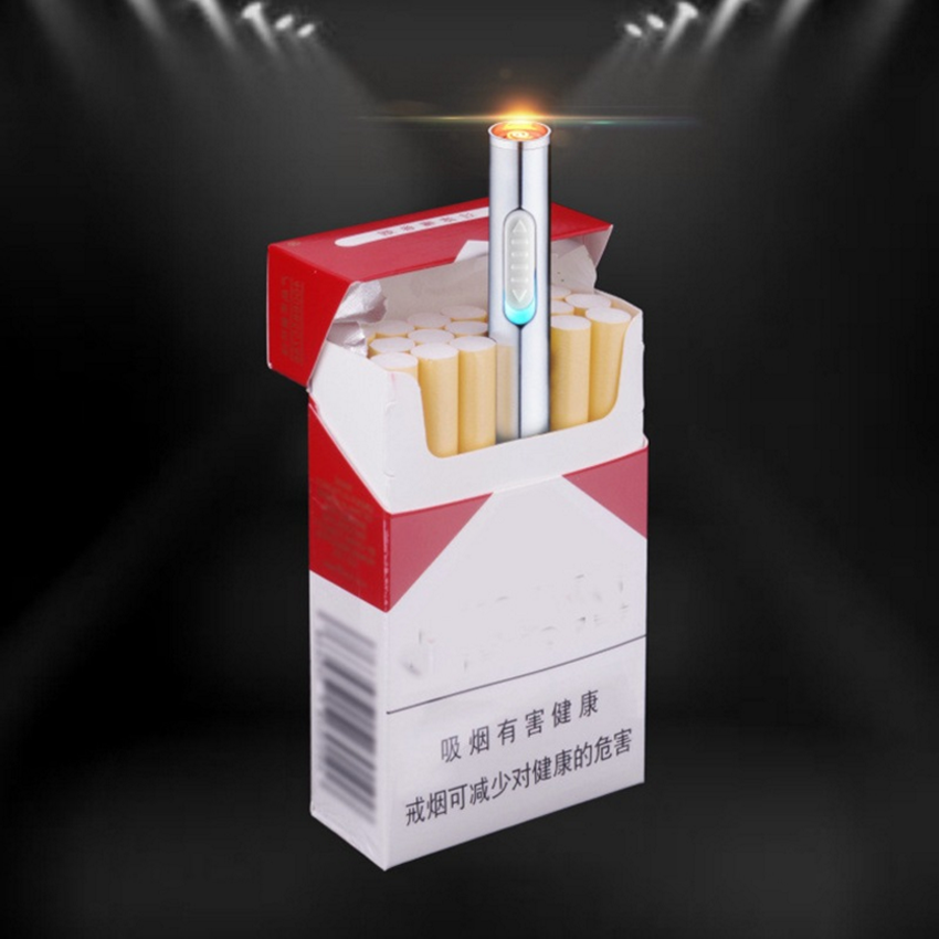 充电打火机创意防风个性迷你小巧便捷USB点烟器定制刻字DIY男女士