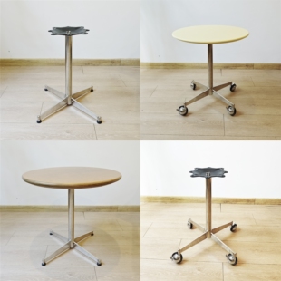 不锈钢十字中古桌脚伊姆斯特咖啡桌设计师餐饮台脚轻奢休闲桌A108