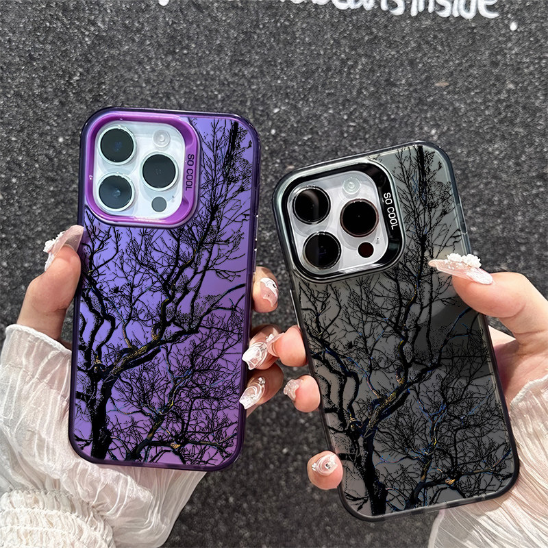 红米note15彩银14plus适用Nova12枯树逢春17ProMax小众苹果16手机壳硬iPhone13个性OPPOFindx9高级感VIVOx200