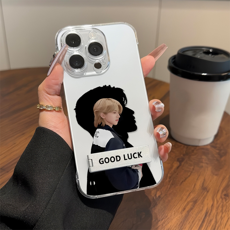 蔡徐坤周边VIVOy500适用iPhone15手机壳带支架14ProMax高级感硬16PLUS创意一加ACE6苹果17超薄12无边框Nova13