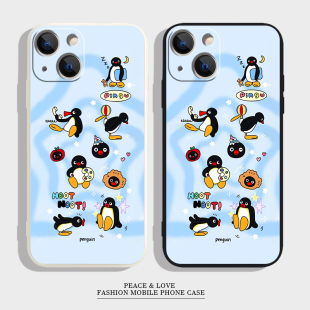 VIVOIQOOZ9TURBO新款苹果17Air16e雪地pingu企鹅15plus适用iPhone1413pm可爱VIVOS30PROMINI手机壳12ProMax软