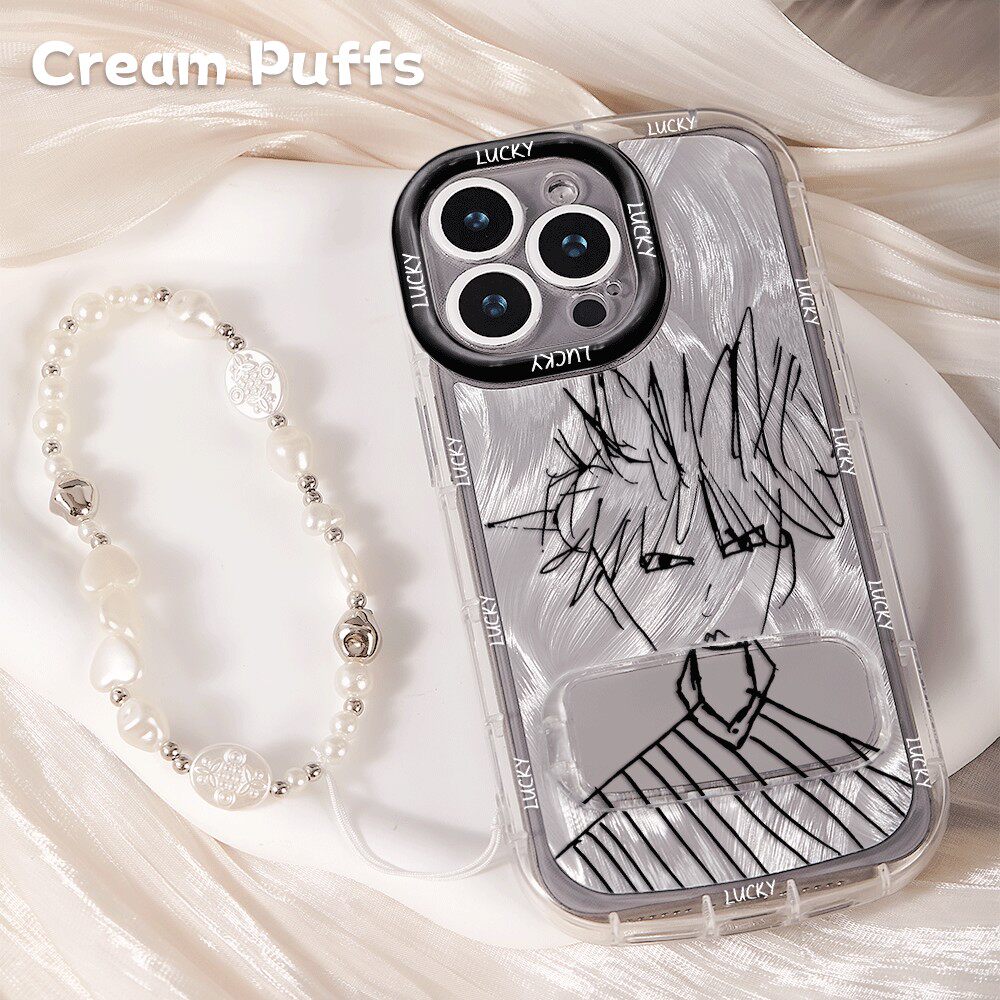 抽象汪苏泷iPhone12带挂绳16plus创意手机壳小米17Ultra软高颜值适用苹果14镜子支架13ProMax小众OPPORENO15C