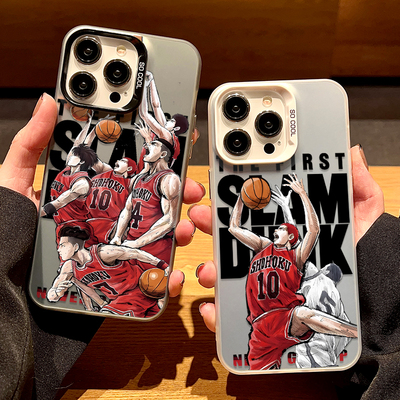iPhone13硬苹果16日漫灌篮高手17ProMax卡通荣耀MAGIC8彩银手机壳14PLUS创意VIVOX200S适用一加15潮酷红米K90