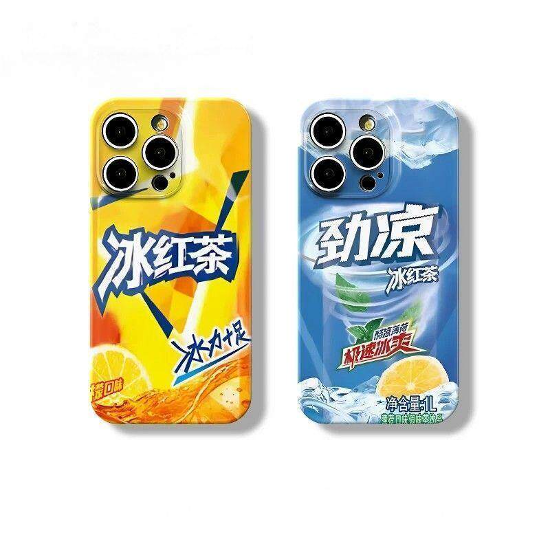 适用iPhone13苹果12p15创意菲林18ProMax硬壳14PLUS手机壳康师傅劲凉冰红茶