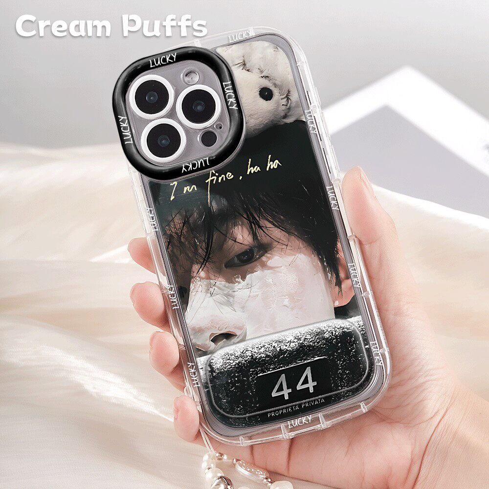 苹果17适用iPhone15易烊千玺封面手机壳软14plus镜子支架一加12羽纱泡芙16带挂绳13ProMax少女心周边VIVOX300