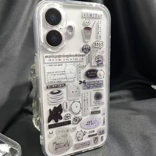创意VIVOS30一加ACE5竞速苹果16E适用IQOO13可爱12透明软15ProMax日记自嘲熊手机壳iPhone14卡通红米K80Ultra