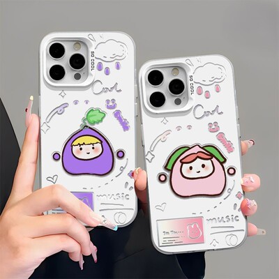 蛋仔果宝特攻FINDX8适用iPhone13手机壳卡通16ProMax彩银可爱华为NOVA14ULTRA硬小米15SPRO苹果12创意VIVOS30