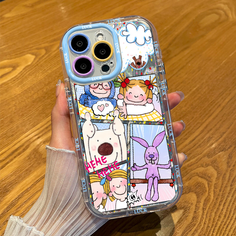 荣耀POWER2卡通iPhone17高颜值泡芙羽纱红米NOTE15手机壳OPPORENO14软可爱13ProMax苹果16plus适用华为PURA90
