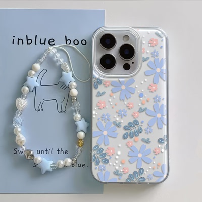 iPhone1615适用硬14plus手机壳带挂绳苹果1312ProMaxins花花荣耀POWER大孔FINDX8VIVOX200S小米CIVI5PRO一加