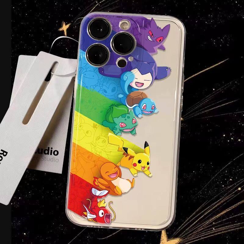 iPhone13创意小米17TPRO透明彩虹神奇宝贝OPPORENO16卡通苹果14ProMax软适用15PLUS手机壳个性VIVOS50PROMINI