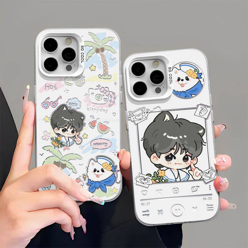 ins风红米note14TNT时代少年团刘耀文15适用iPhone13彩银12ProMax苹果16手机壳硬OPPOReno11小众红米k70Ultra