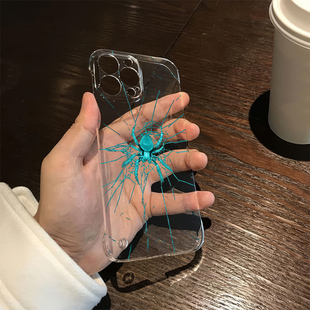 适用15promax超薄iPhone14plus手机壳带支架13透明12硬红米k80高级感苹果16e无边框华为mate70个性蜘蛛荣耀GT