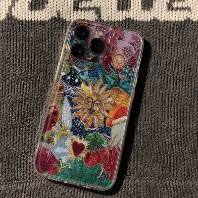 太阳15ProMax透明软NOTE14手机壳NOVA12苹果16Plus适用iPhone13复古S20艺术K80Pro创意荣耀300个性小众MATE70