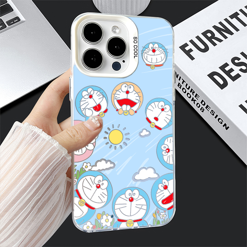 创意12ProMax彩银苹果16可爱适用OPPOReno14太阳叮当猫IQOOneo10手机壳硬15PLUS卡通iPhone13华为HI畅享80PRO