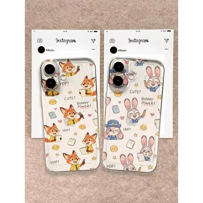 iPhone17开心朱迪尼克15PLUS适用13ProMax一加ACE6卡通12手机壳软16苹果14透明OPPOfindx9情侣VIVOS50PROMINI