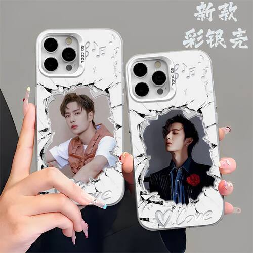 适用OPPORENO16pro适用iPhone13苹果12创意彩银14ProMax硬15PLUS高级感手机壳侧脸王一博ins风适用红米NOTE17