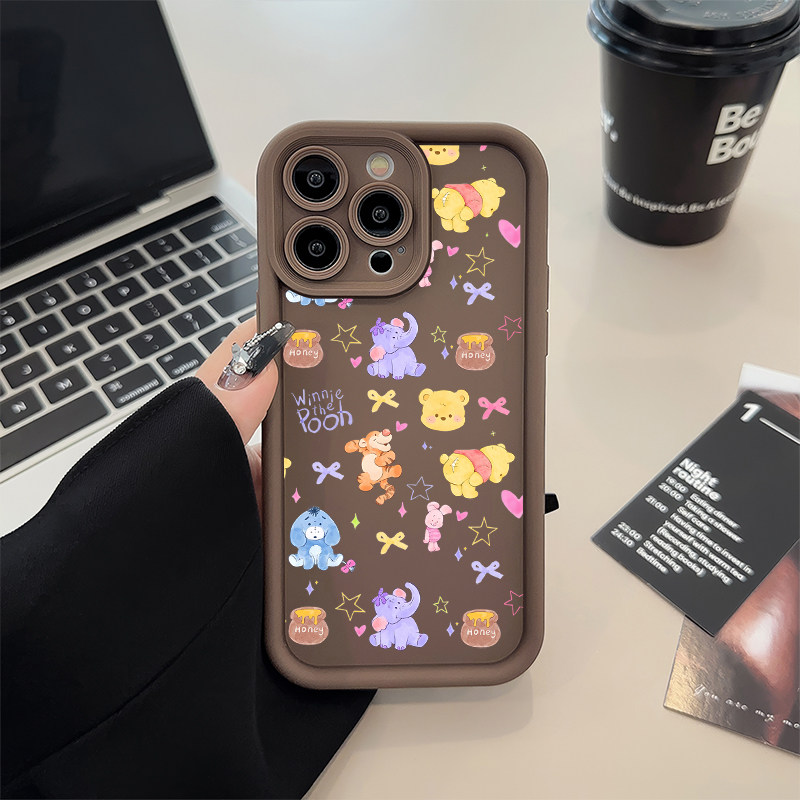 iPhone16苹果15糖果13适用14plus手机壳12ProMax软11蜂蜜搞怪维尼熊卡通可爱红米TURBO4创意VIVOIQOOZ10TURBO