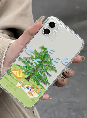 小狗IQOONEO10春日荣耀300Ultra苹果16ProMax透明软NOTE14手机壳K12x适用iPhone15创意RENO13小众FINDX8SPlus