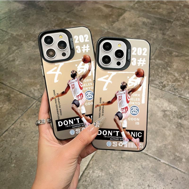 彩银iPhone16硬手机壳NBA詹姆斯哈登13ProMax潮牌小米15SPRO苹果14适用12个性VIVOS30PROMINI时尚OPPOFINDX8S