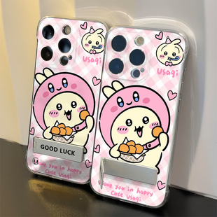 iPhone14手机壳带支架苹果13高级感12ProMax适用硬红米k80吉伊卡哇乌萨奇16plus超薄无边框15透明VIVOs30可爱