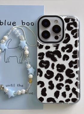 iPhone1615适用硬14plus手机壳带挂绳苹果1312ProMaxins风满屏豹纹大孔K12XVIVOX100S红米TURBO4k70PRO一加13