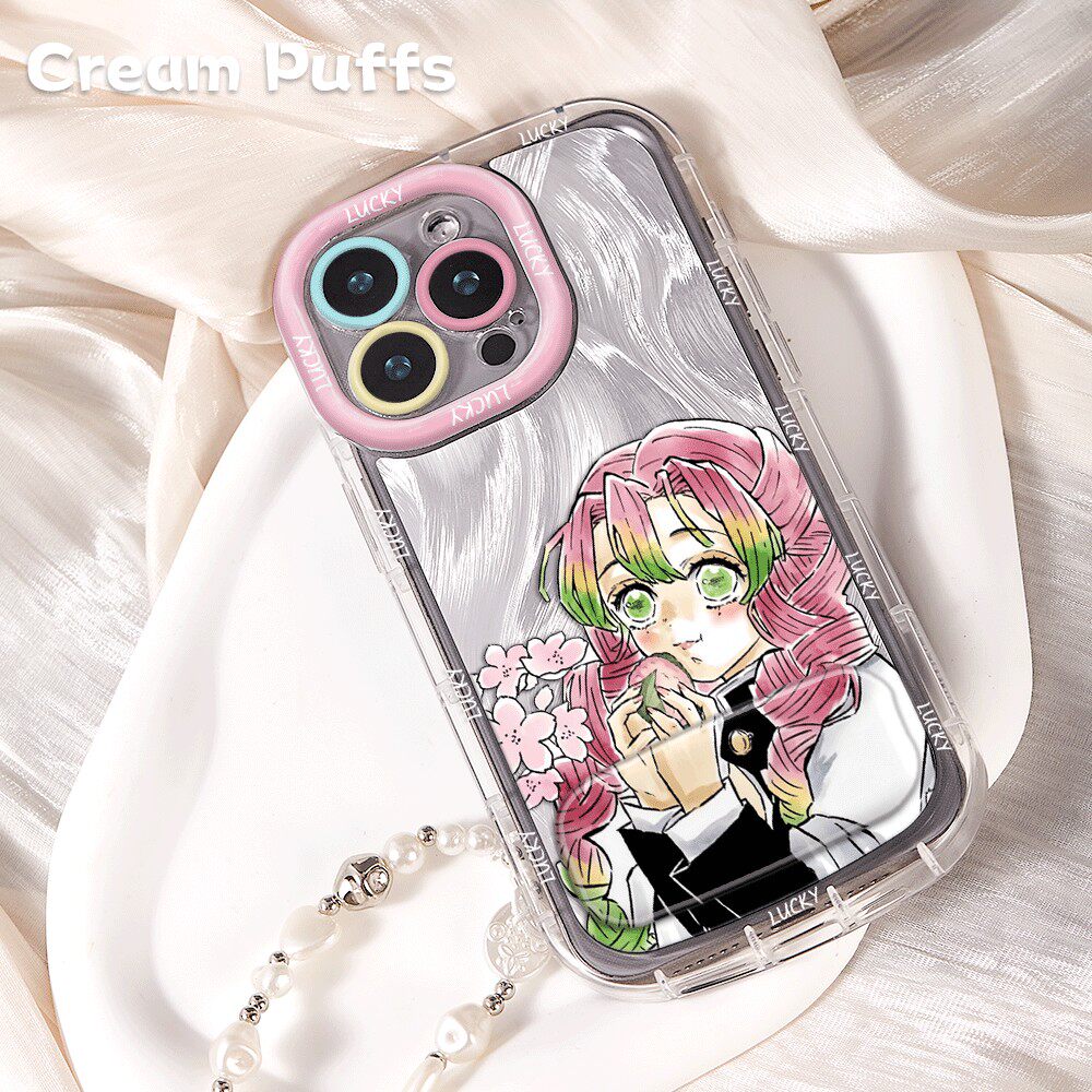 IQOO15至尊花朵甘露寺蜜璃OPPOFINDX9高颜值iPhone16带挂绳15plus手机壳动漫13软适用苹果14镜子支架17ProMa