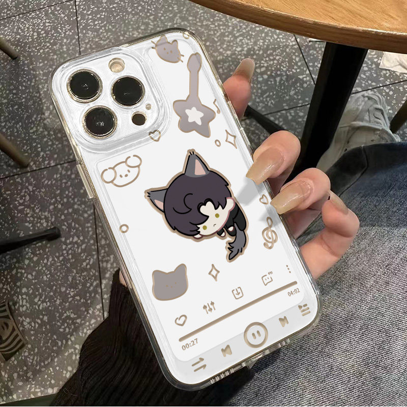 17ProMax透明软苹果15适用小米14Ultra二次元华为Mate80猫耳朵黎深13卡通iPhone16手机壳荣耀600可爱一加ACE5