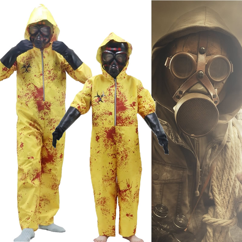 小孩生化危机防护服cosplay新冠