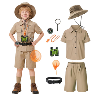 探险主题服装儿童户外探险服装备safari kids考古学家动物管理员