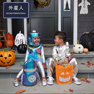 宇航员儿童服装万圣节角色扮演航天cosplay未来科技感太空演出服