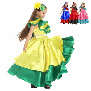 万圣节儿童服装男女童巴西狂欢节衣服波西米亚服饰节日派对装扮服