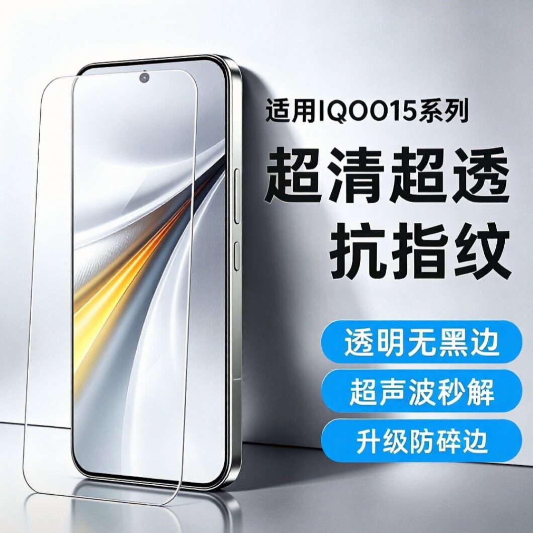 iQOO15电镀防指纹钢化膜图片