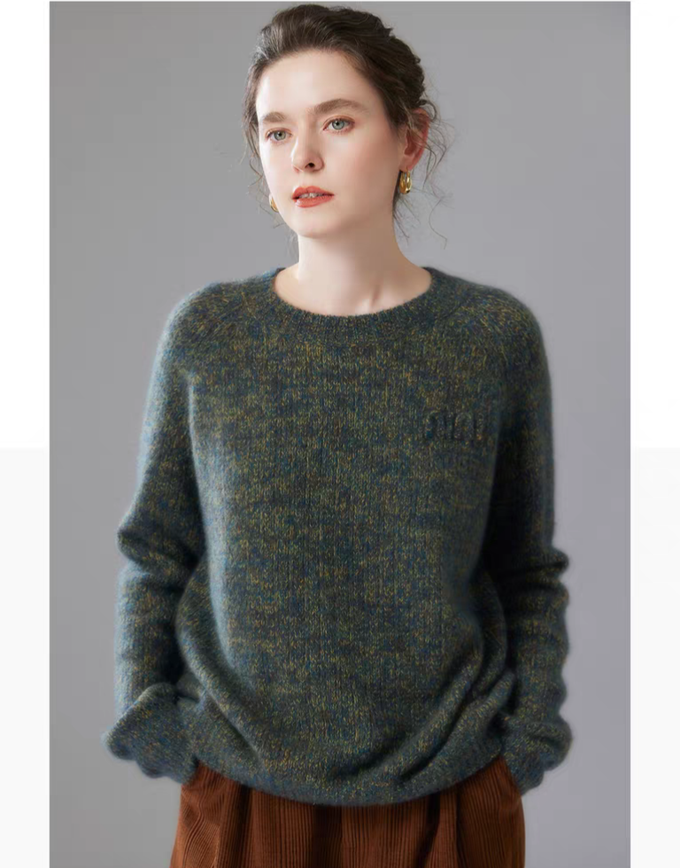 康宝莱花纱羊绒圆领套头衫女毛衣外套75%山羊绒25%桑蚕丝针织羊绒,女装/女士精品,羊绒衫,淘宝优惠券,粉丝福利购,淘宝优惠卷