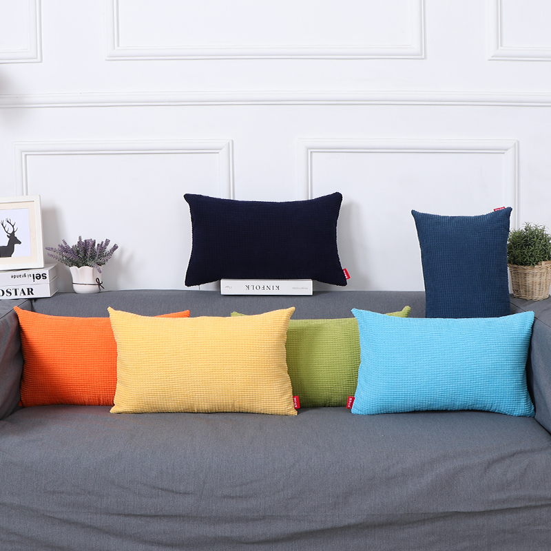 腰靠垫纯色腰枕汽车用四季护腰垫