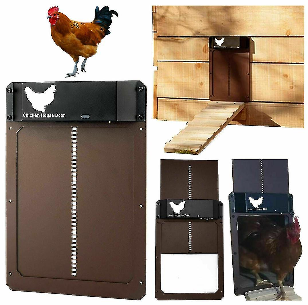 光感自动鸡舍门宠物门家用Automatic Chicken Coop Door