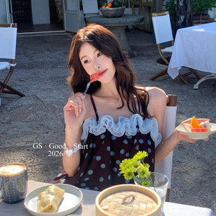 GOOD ju超好瞬间出圈夏季 甜美少女感撞色花边小衫 N0801V START