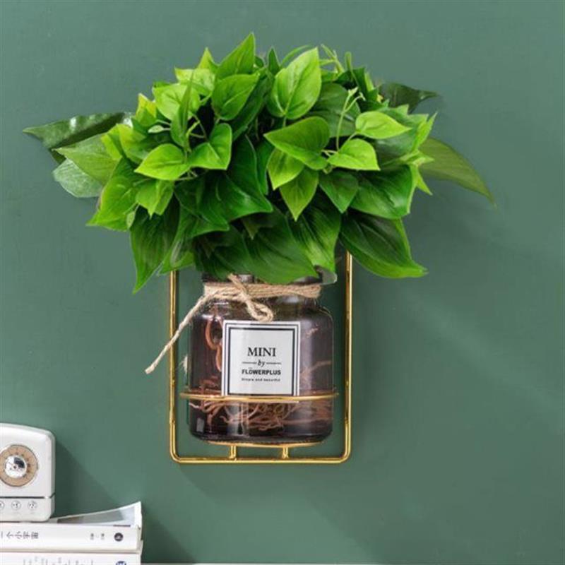 免钉壁挂水培植物迷你小花盆栽创意挂墙玻璃花瓶