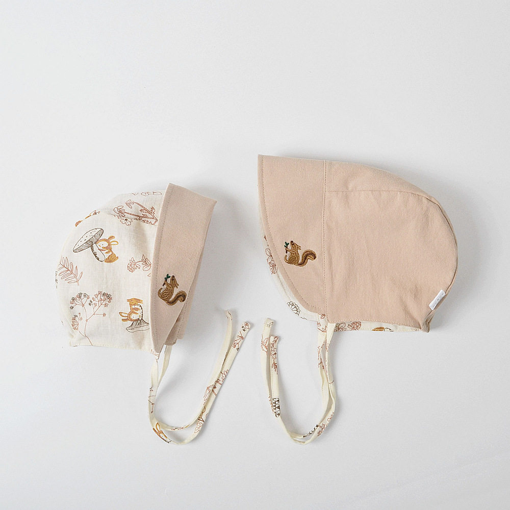 宝宝帽子秋冬女公主帽纯棉可爱洋气纯棉防晒遮阳女童户外宫廷帽