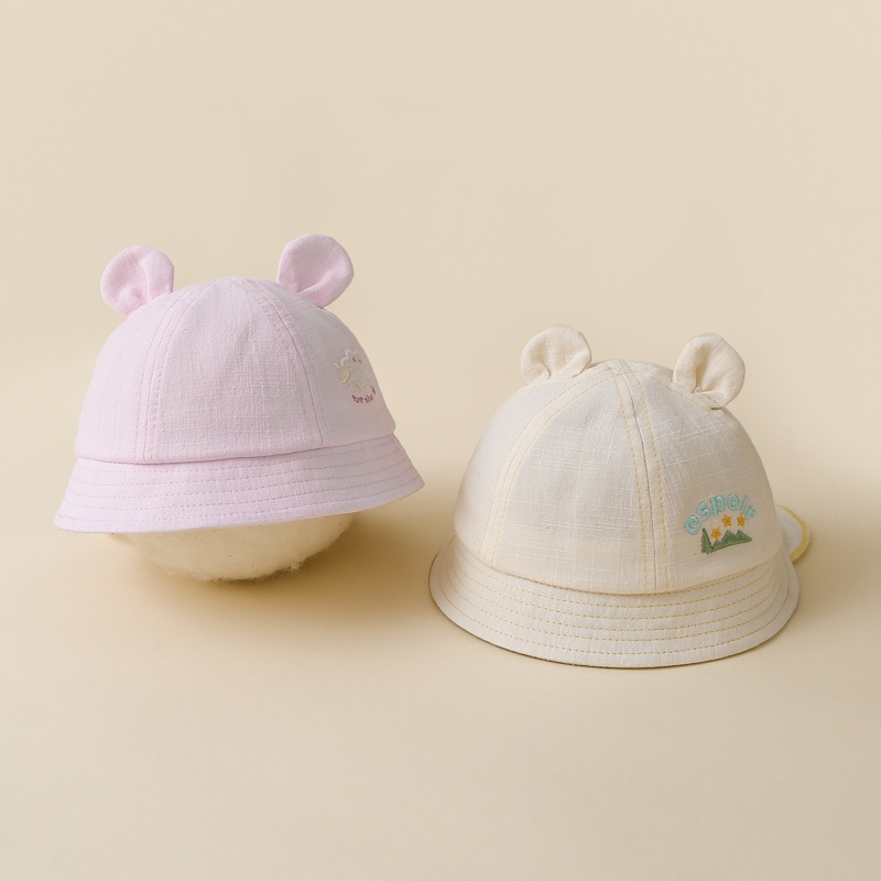 春秋薄款防晒3-6-12个月婴儿帽子