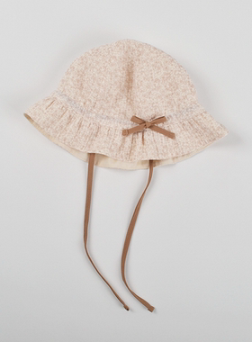 婴儿帽子春秋款宝宝防晒帽儿童渔夫帽遮阳帽盆帽可调节公主帽可爱