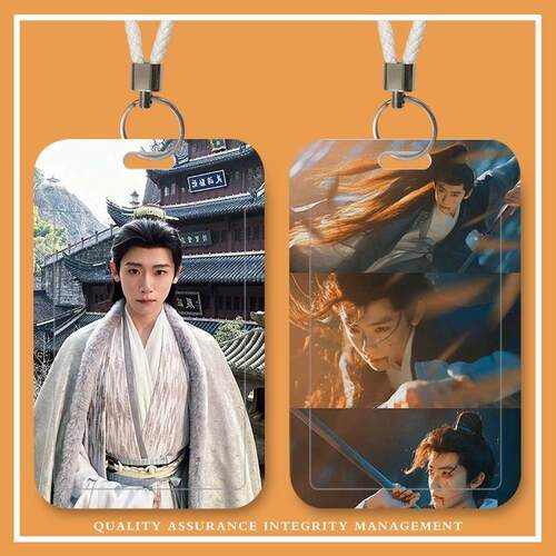 公孙瑾可爱萌卡套滑盖饭卡厂牌保护套学生公交地铁证件门禁卡挂绳