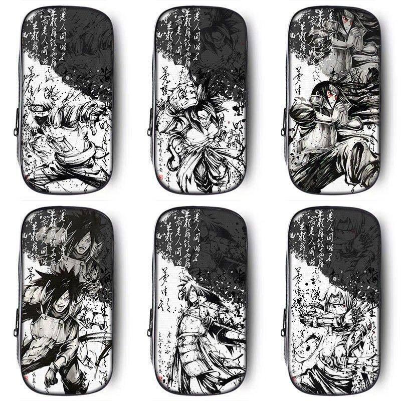 火影忍者笔袋文具盒男孩初中小学生大容量铅笔盒拉链款帆布文具袋