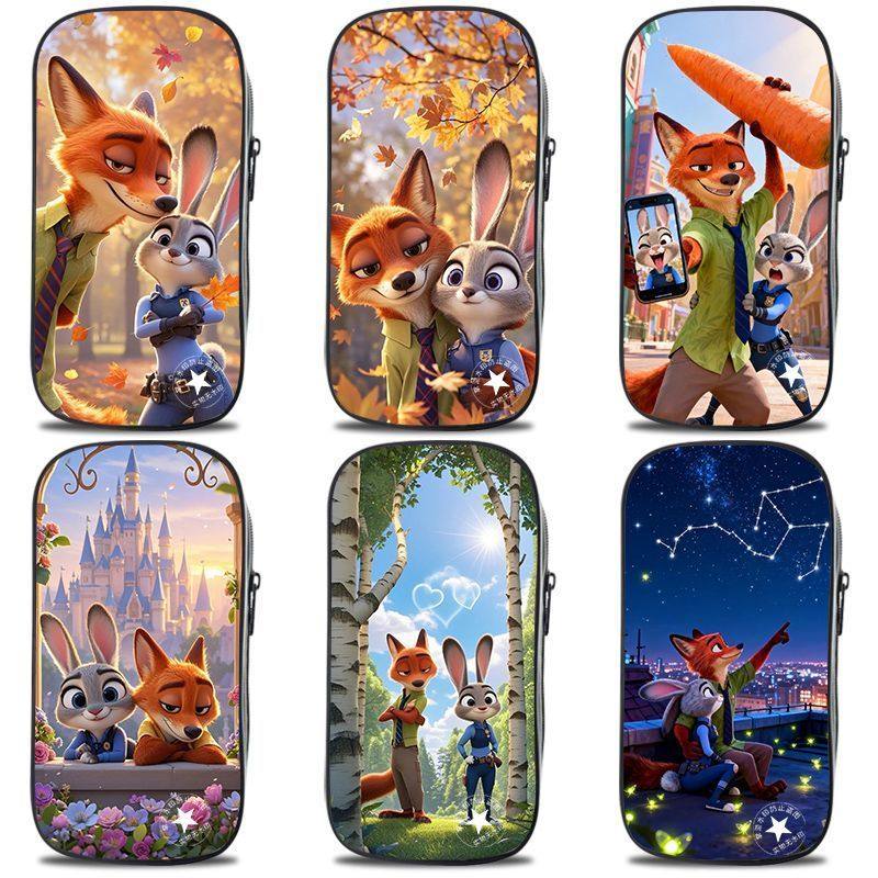 电影疯狂动物城2周边兔朱迪尼克狐闪电学生笔袋便携文具盒收纳袋