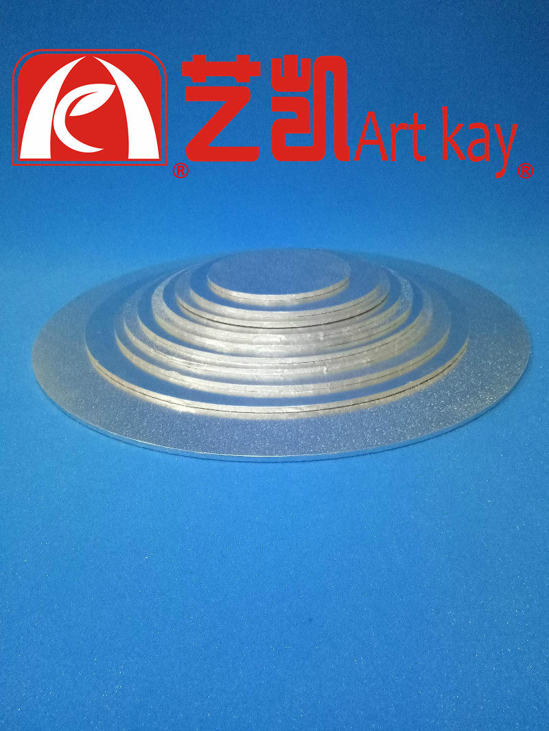 烘焙银色蛋糕底托托盘蛋糕垫泡沫圆盘翻糖蛋糕底盘翻糖模型5mm厚