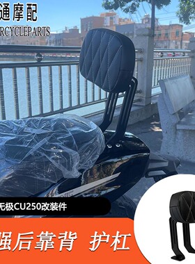适用隆鑫无极CU250改装后靠背cu250改装排气隔热罩保险杆一字护杠