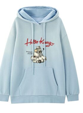【Hello Kitty系列】商场同款卡通图案连帽加绒卫衣外套C2CRE4501