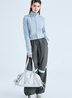 【商场同款】2025春季新款修身连帽针织卫衣外套女C2BBF1503