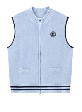 【商场同款】小立领拉链背心2025春季新款针织毛衫C2EFF1522