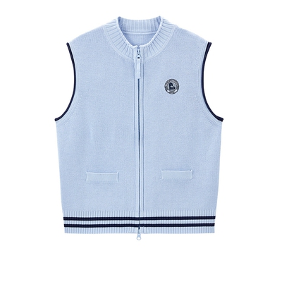 【商场同款】小立领拉链背心2025春季新款针织毛衫C2EFF1522